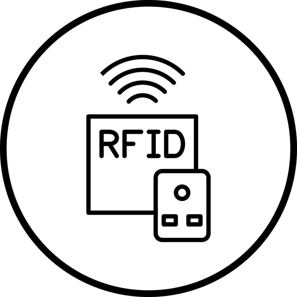 rfid vector icono estilo