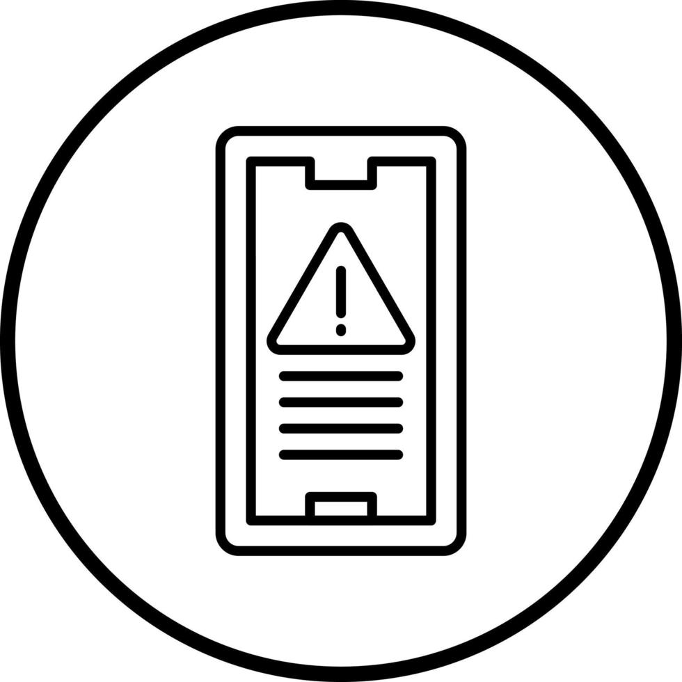 Mobile Warning Vector Icon Style