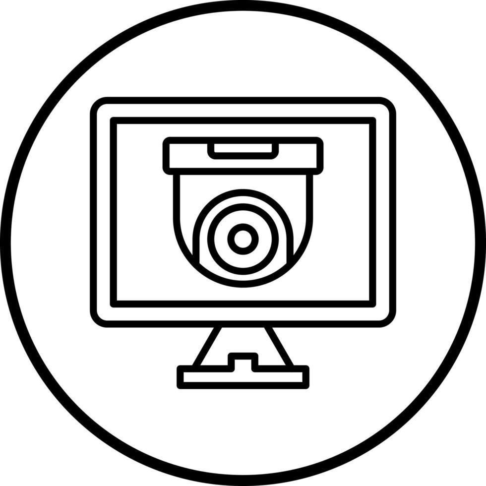 Security Monitors Vector Icon Style