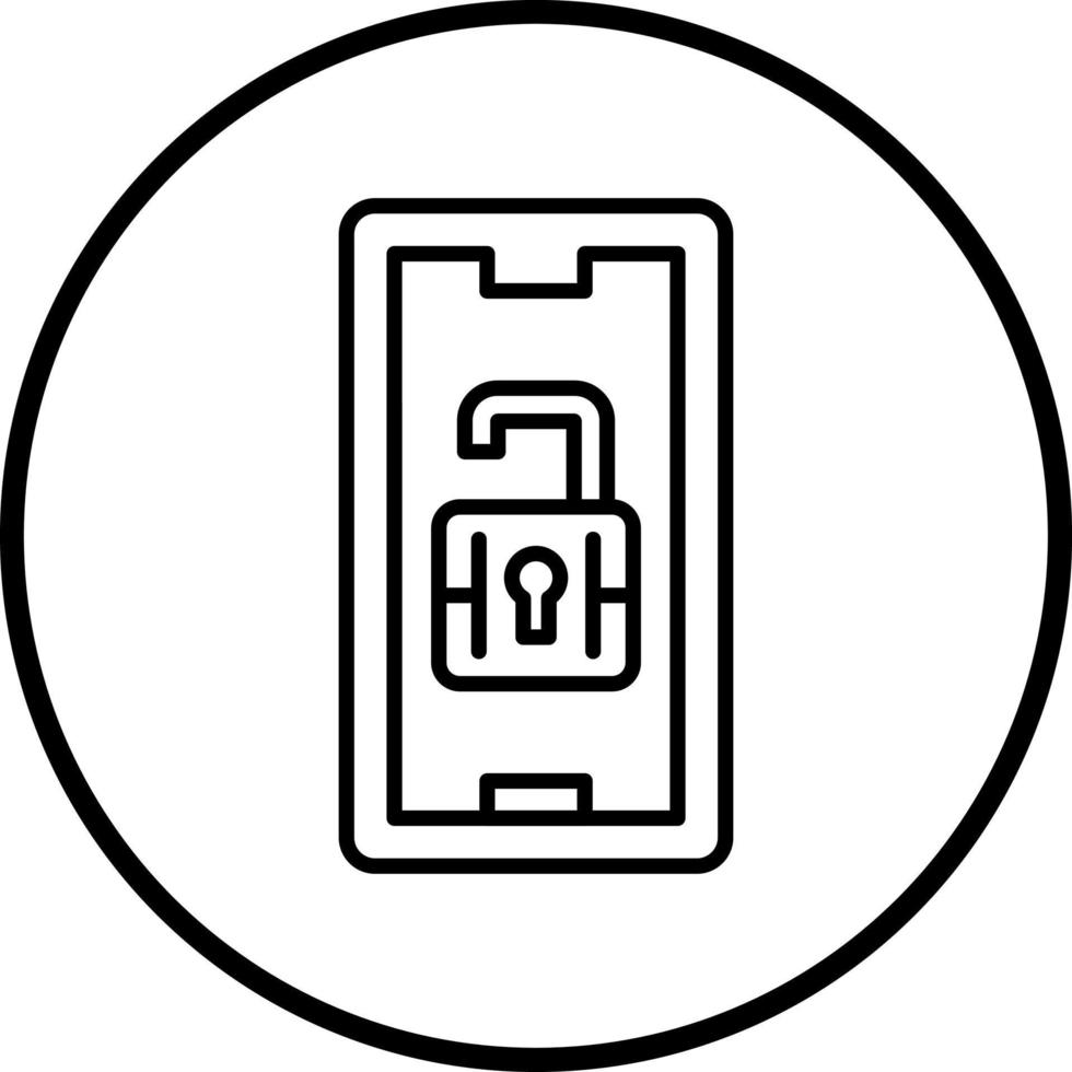 Mobile Unlock Vector Icon Style