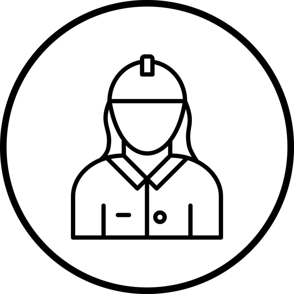 Female Engineer Vector Icon Style