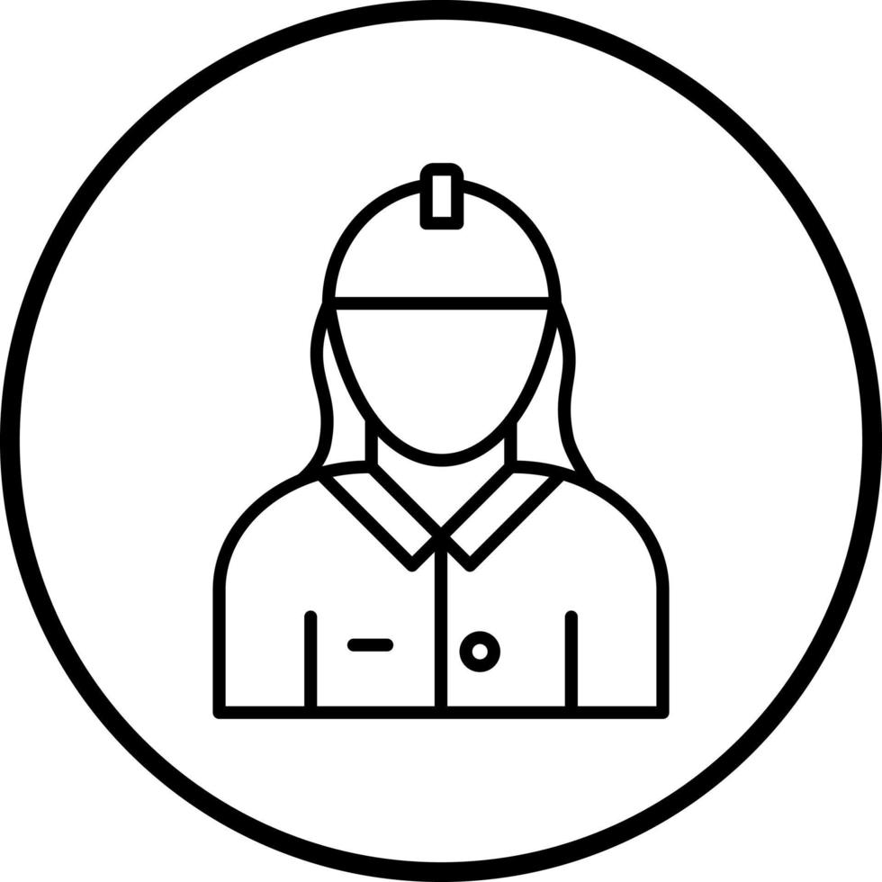 Female Engineer Vector Icon Style