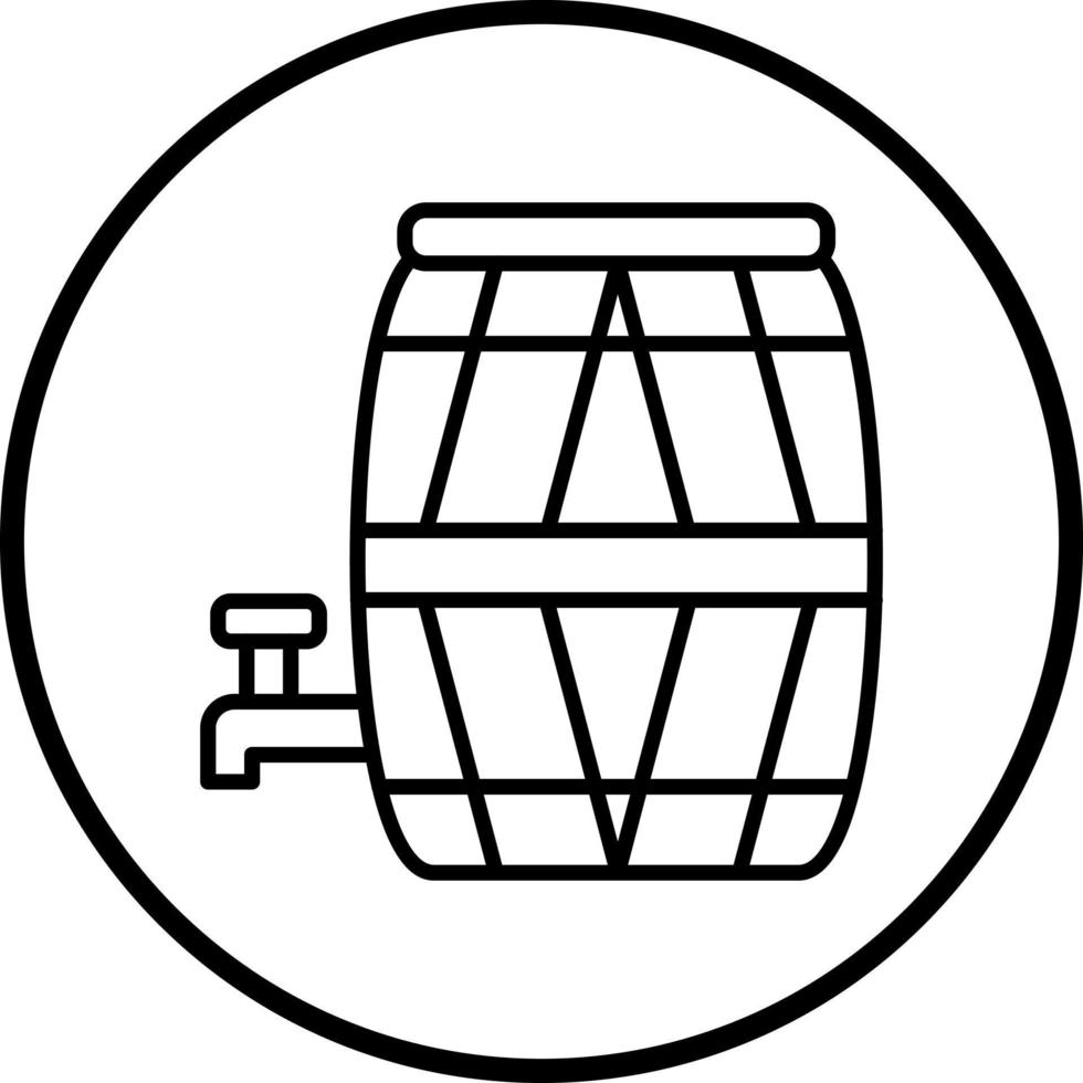 barril con grifo vector icono estilo