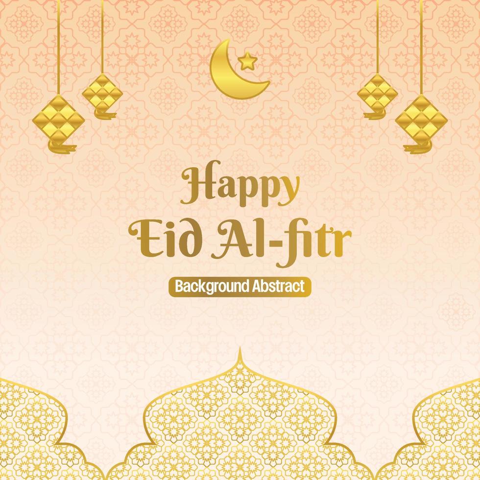 editable eid sale poster template. with golden mandala, moon, star and diamond ornaments. Design for social media and web. Islamic vector illustration