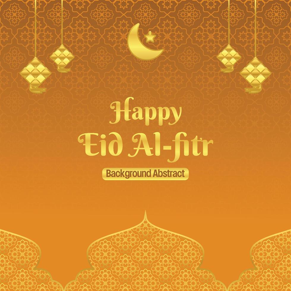 editable eid sale poster template. with golden mandala, moon, star and diamond ornaments. Design for social media and web. Islamic vector illustration