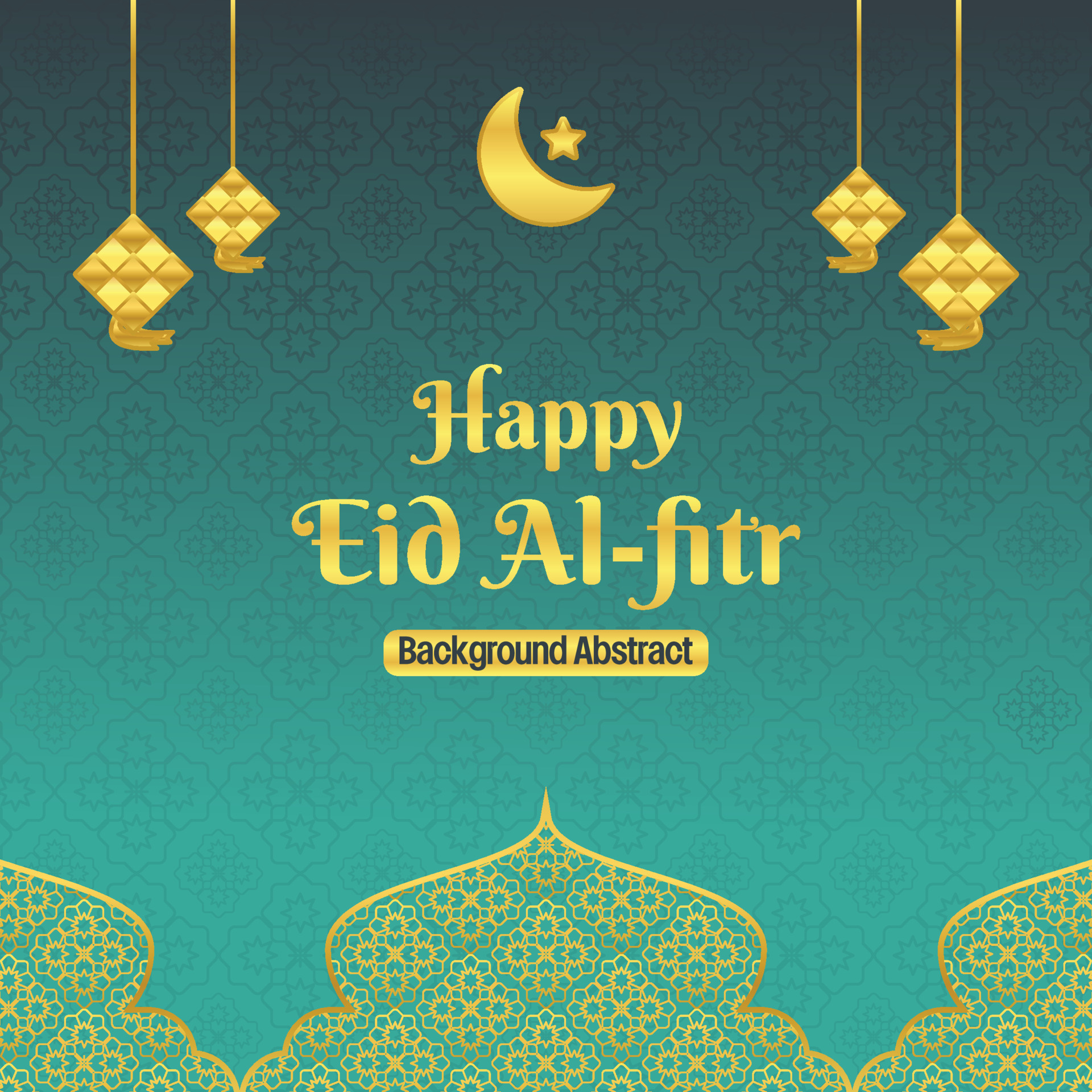 editable eid sale poster template. with golden mandala, moon, star and