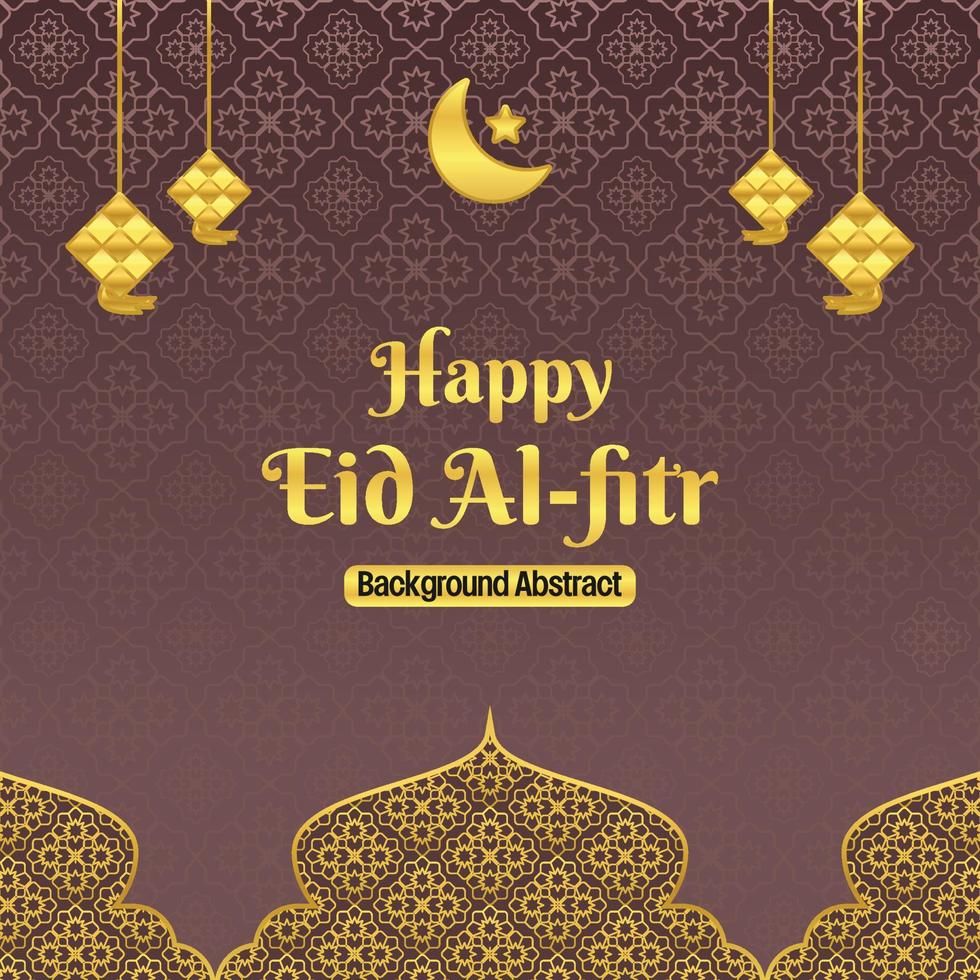 editable eid sale poster template. with golden mandala, moon, star and diamond ornaments. Design for social media and web. Islamic vector illustration