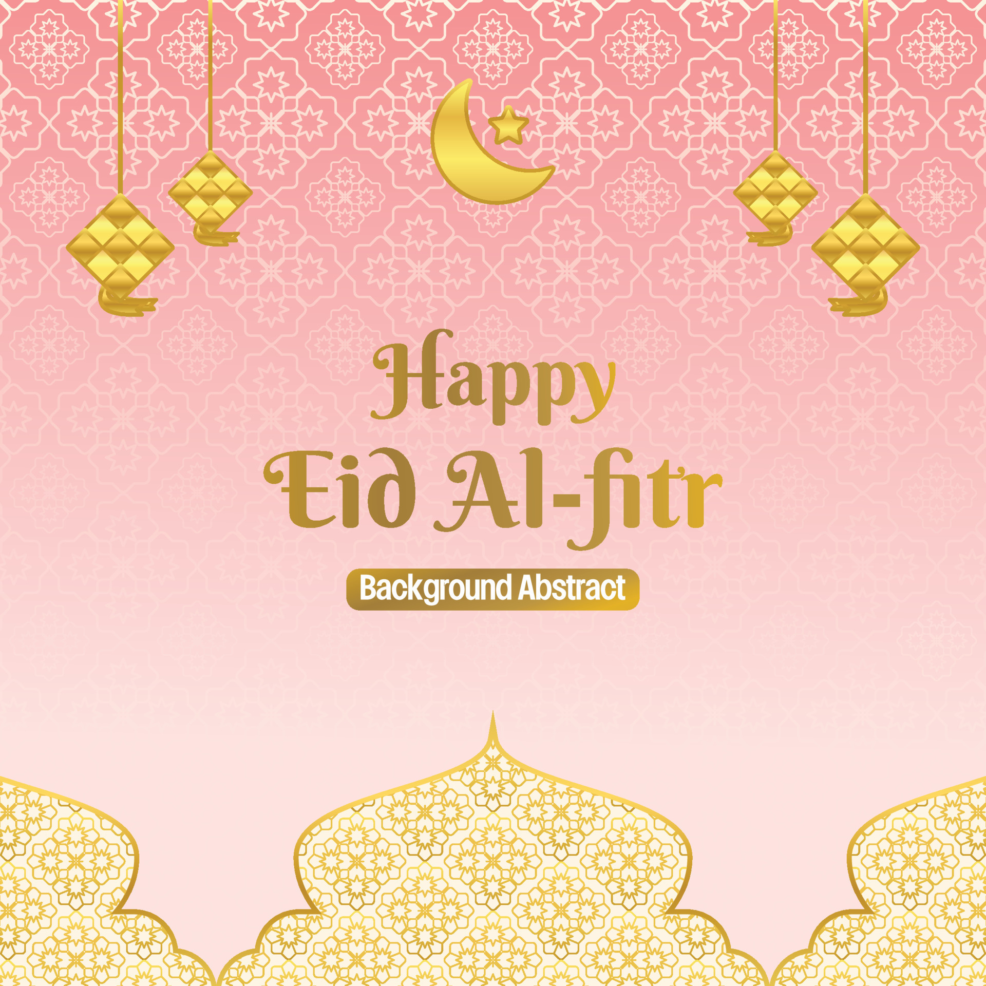editable eid sale poster template. with golden mandala, moon, star and