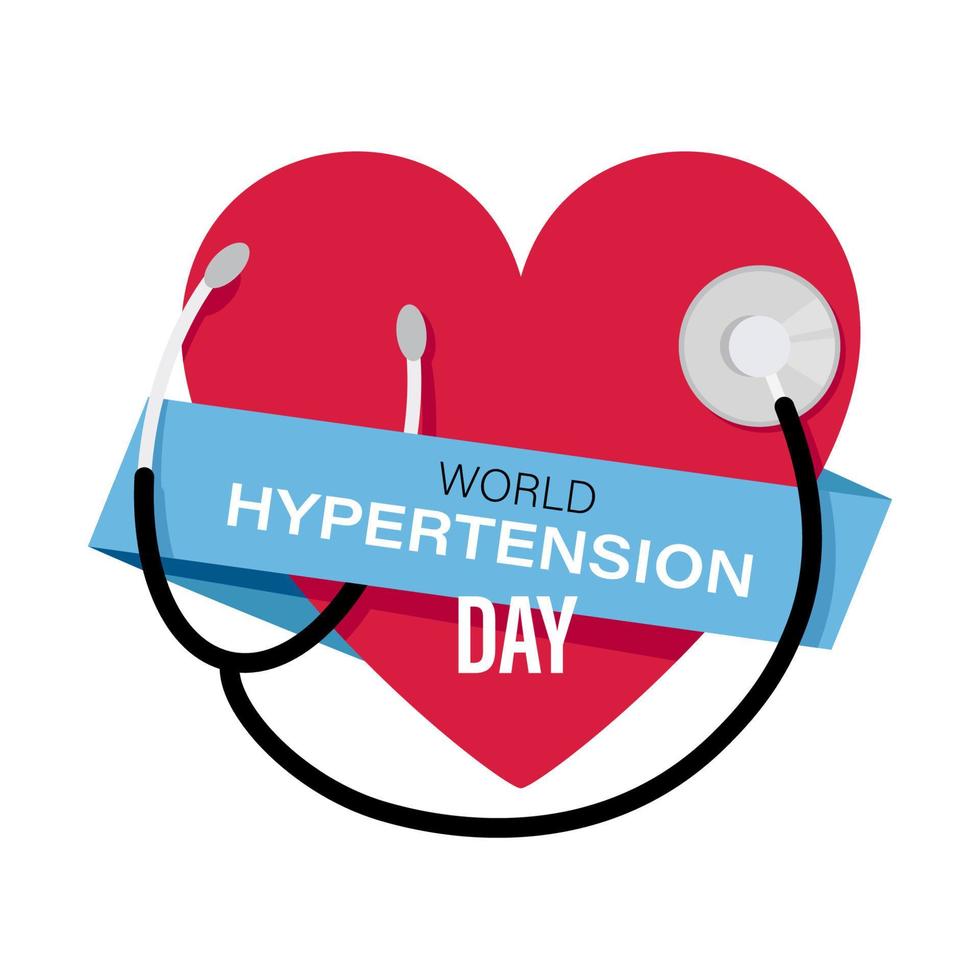 Heart as symbol of World Hypertension Day vector
