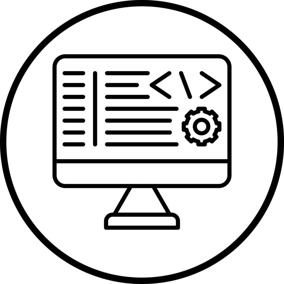 Back End Development Vector Icon Style