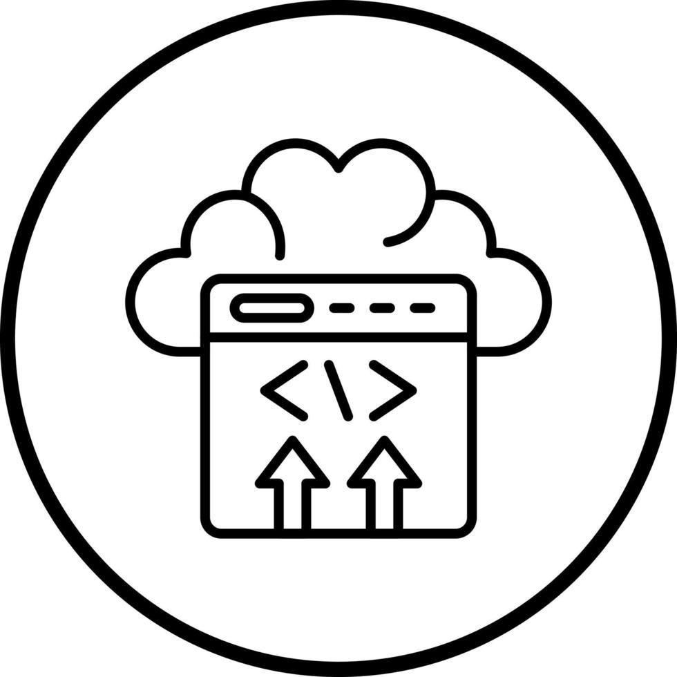 Cloud Deployment Vector Icon Style