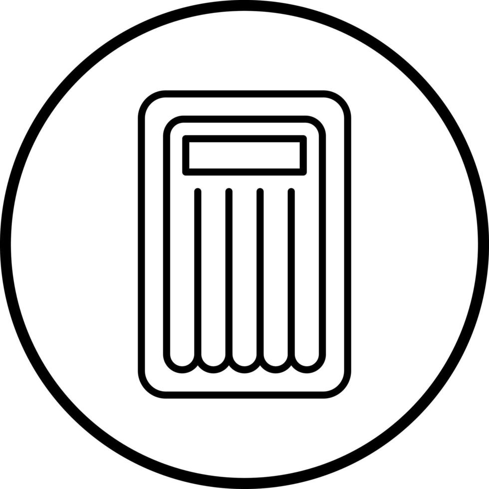 Beach Mattress Vector Icon Style
