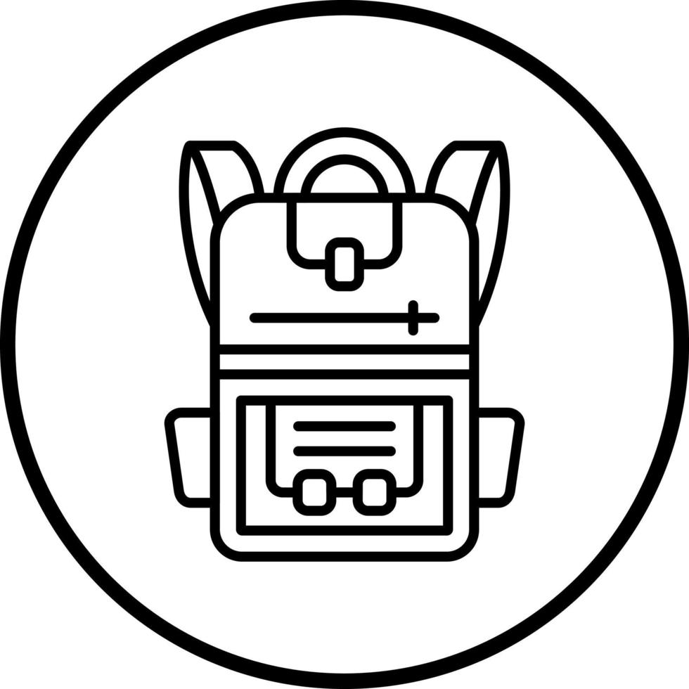 Back Pack Vector Icon Style