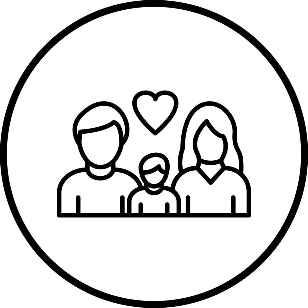 Happy Family Vector Icon Style