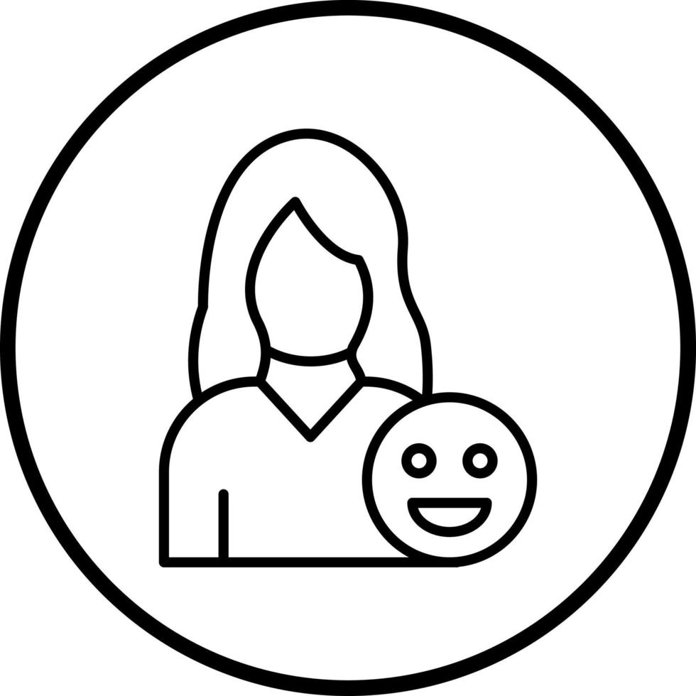 Happy Woman Vector Icon Style