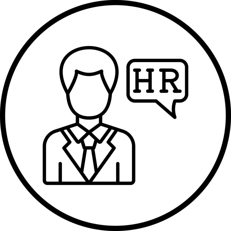 Hr Specialist Male Vector Icon Style