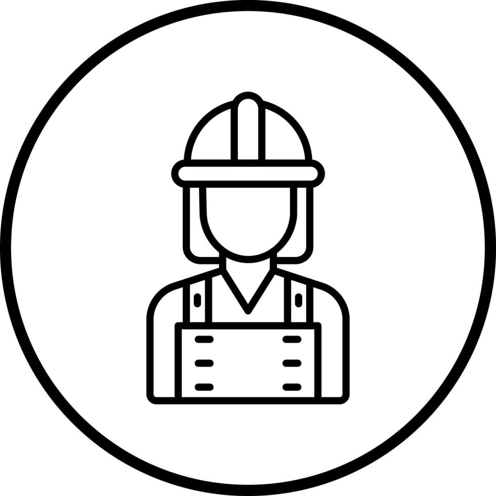 Architect Female Vector Icon Style