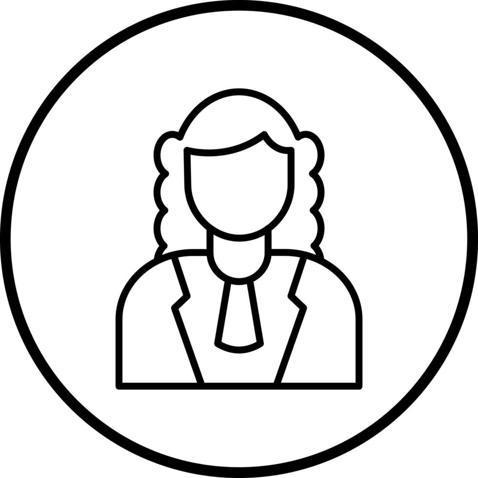 Judge Female Vector Icon Style