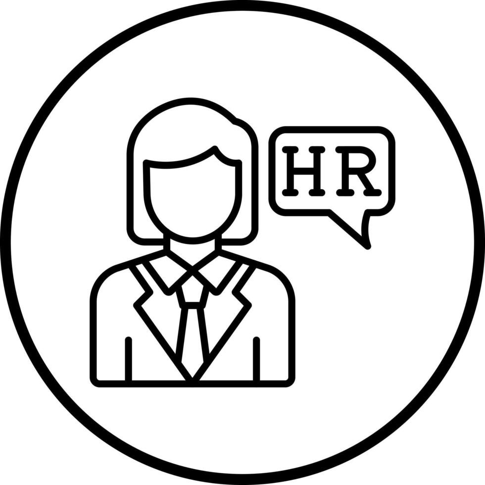 Hr Specialist Female Vector Icon Style