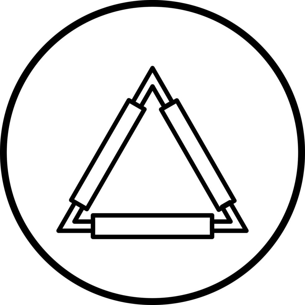 Clay Triangle Vector Icon Style