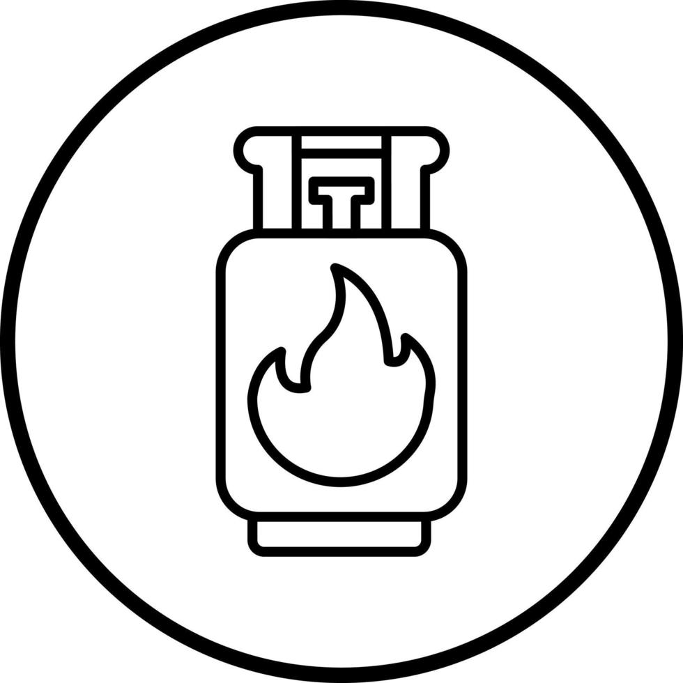Gas Bottle Vector Icon Style