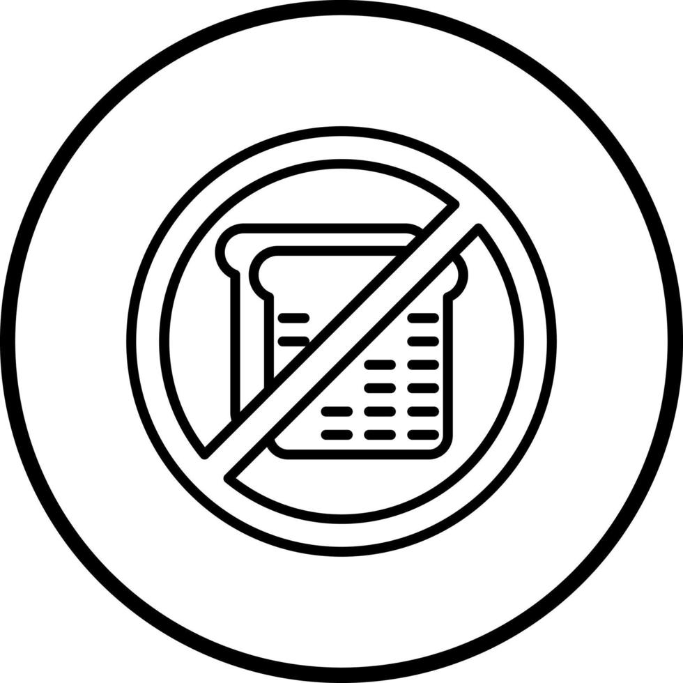 No Refined Carbs Vector Icon Style