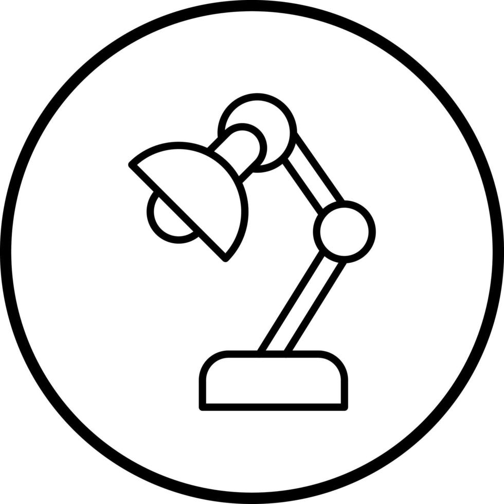 Desk Lamp Vector Icon Style