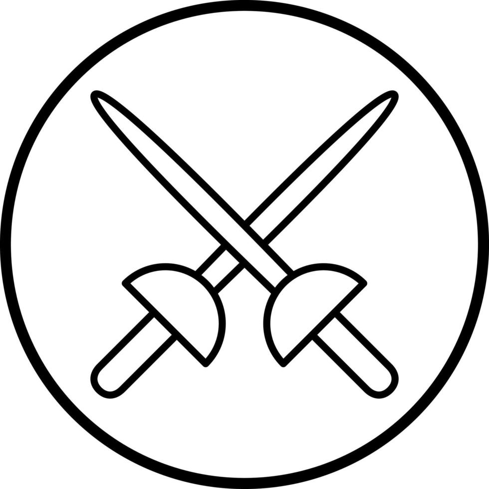 Fencing Vector Icon Style