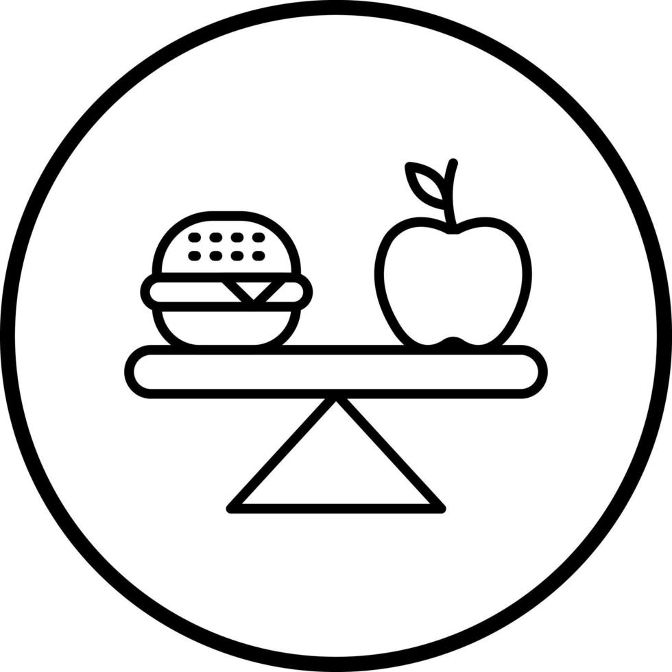 equilibrado dieta vector icono estilo