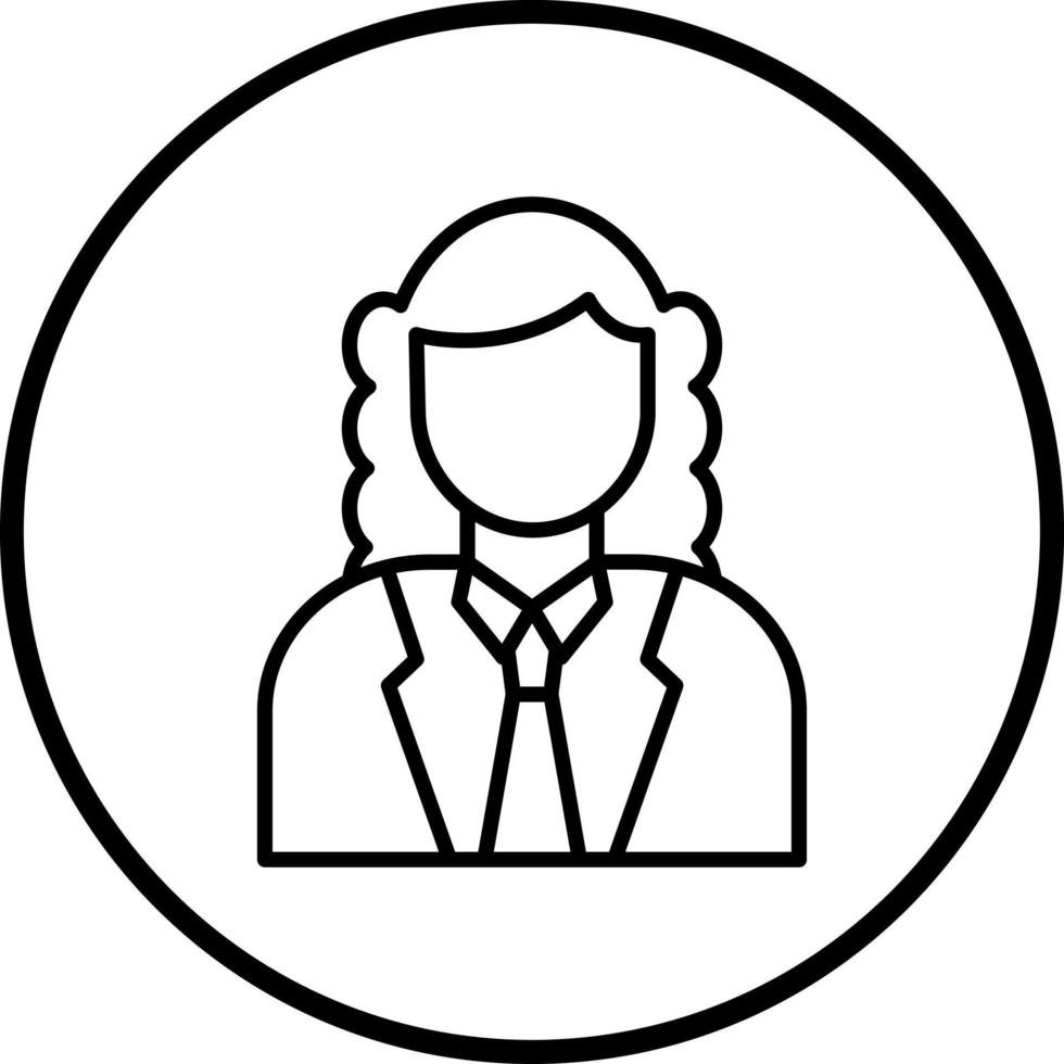 Judge Female Vector Icon Style