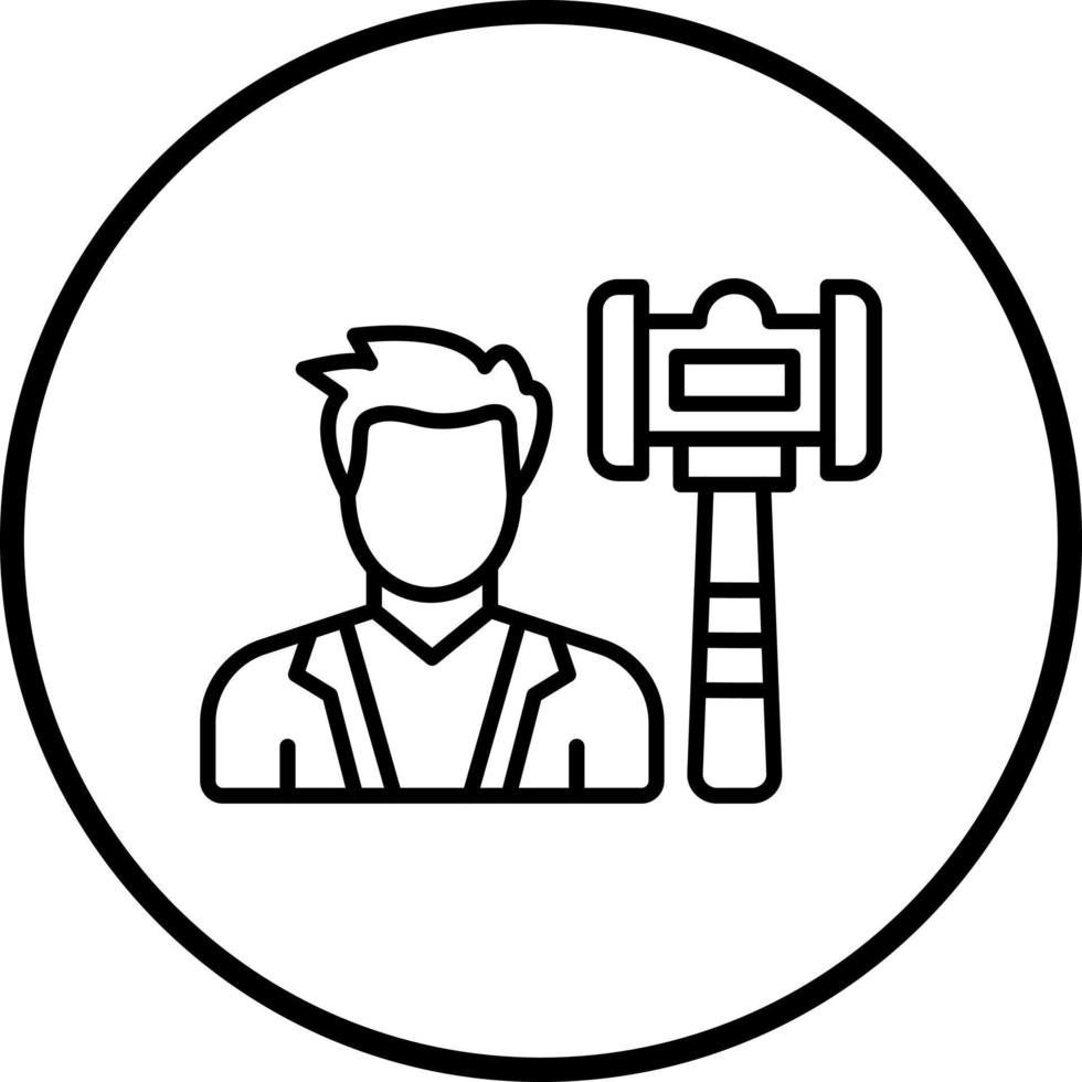 Judge Male Vector Icon Style
