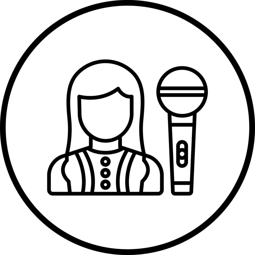 Host Female Vector Icon Style