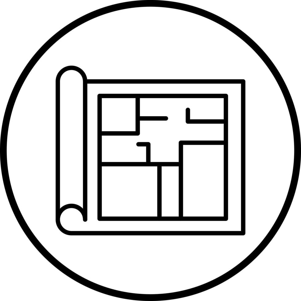 Floor Plan Vector Icon Style