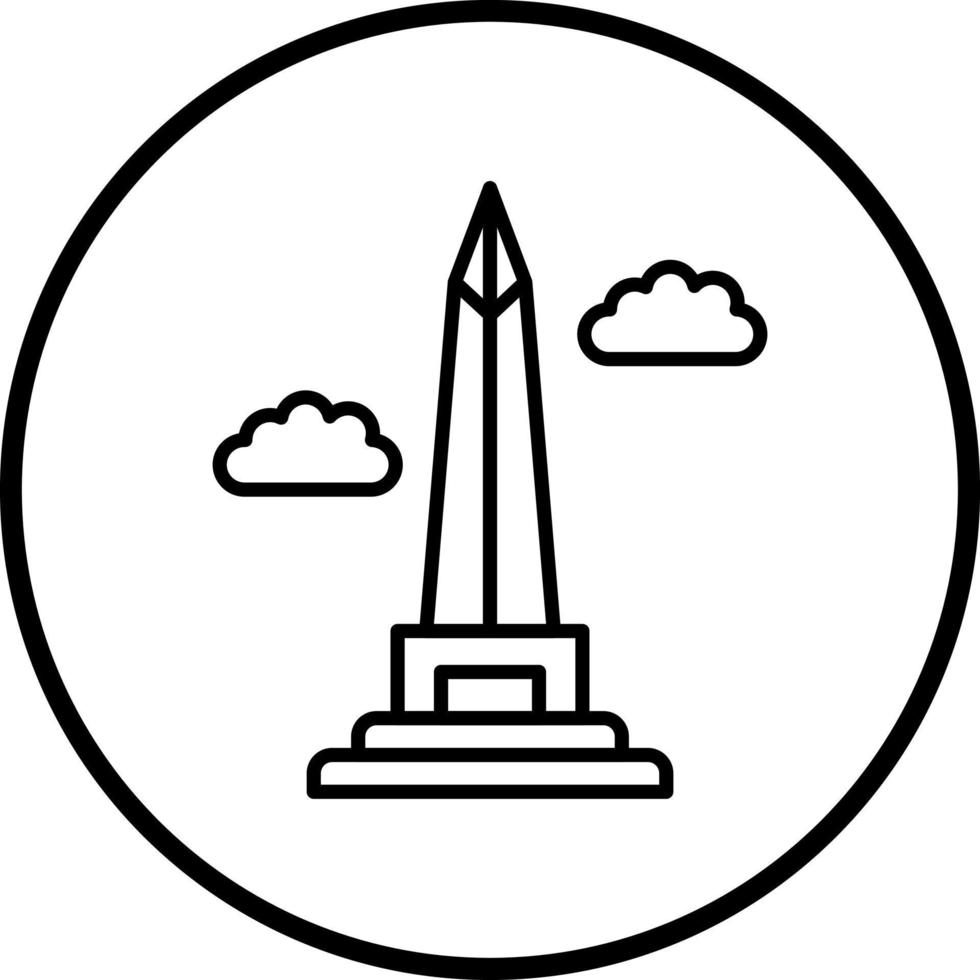 obelisco de buenos aires vector icono estilo