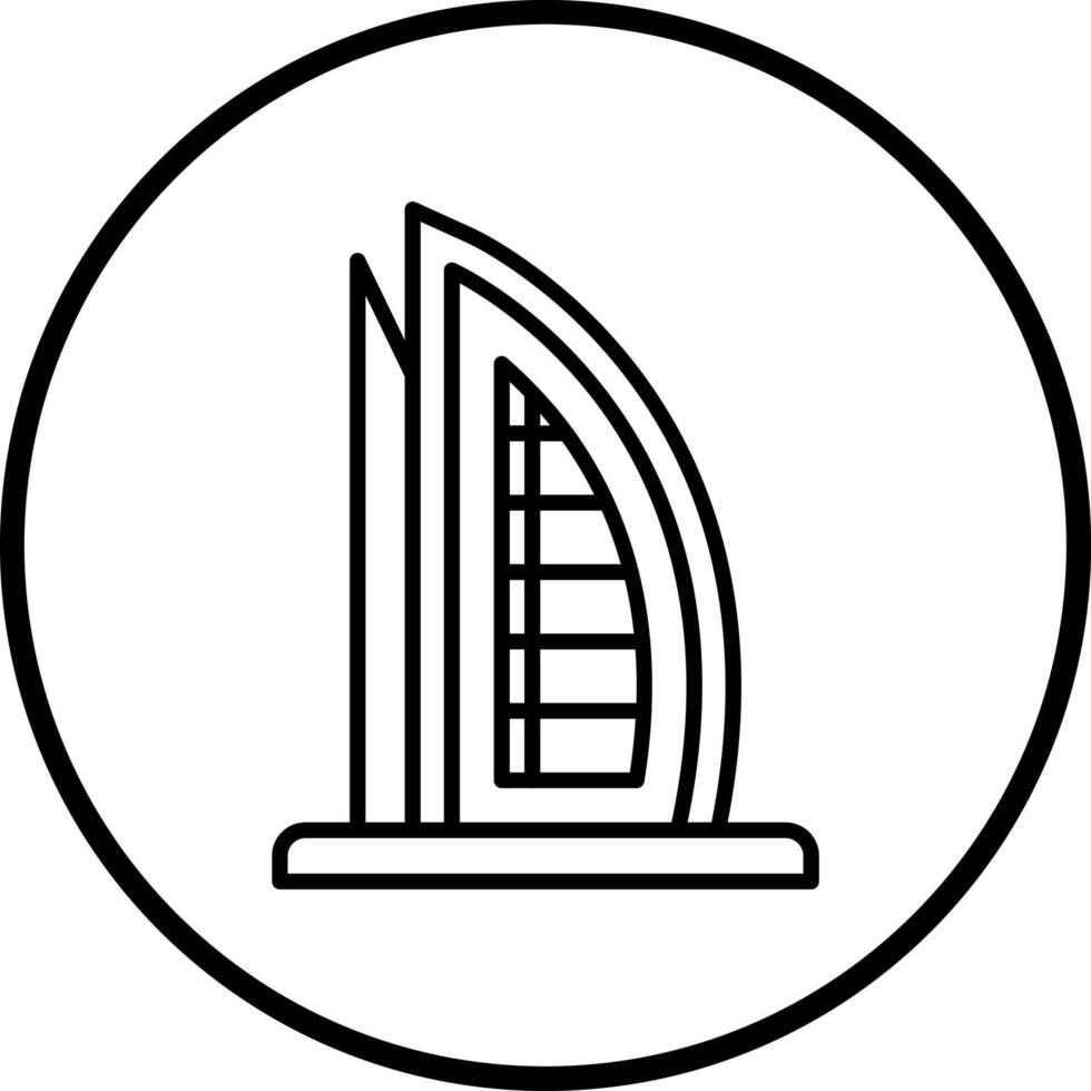 Burj al Arab Vector Icon Style