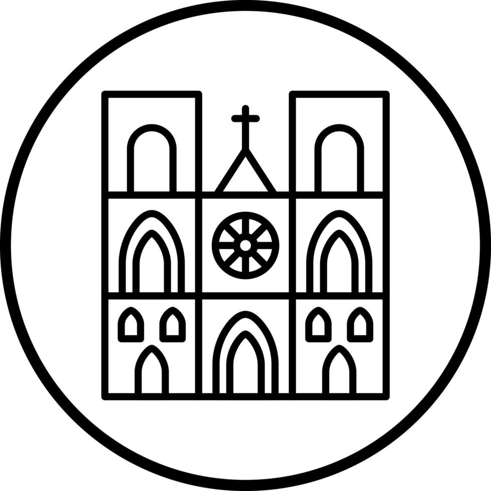 Notre Dame Vector Icon Style