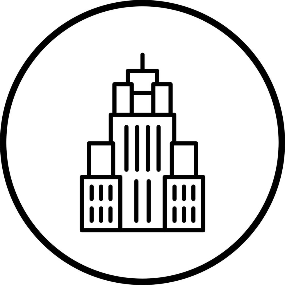 Empire State Building Vector Icon Style