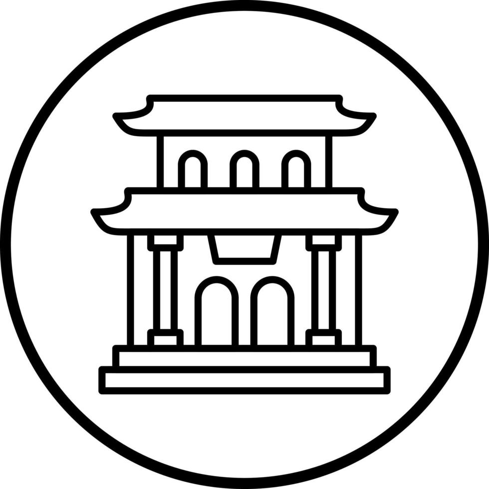 Pagoda Vector Icon Style