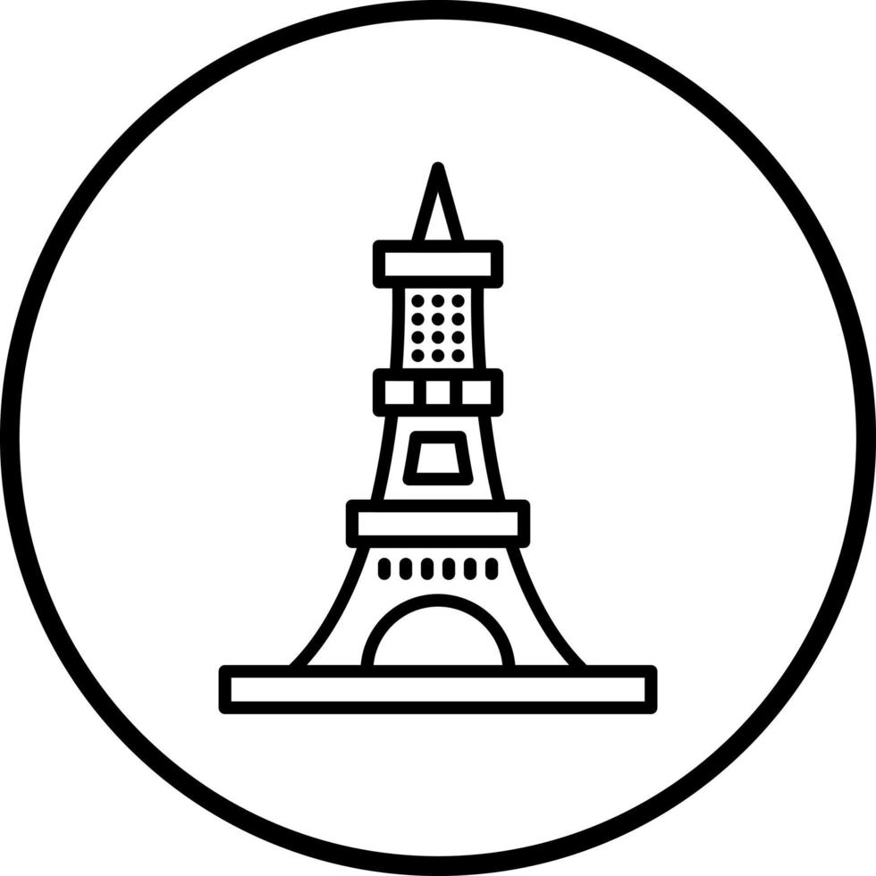 Eiffel Tower Vector Icon Style