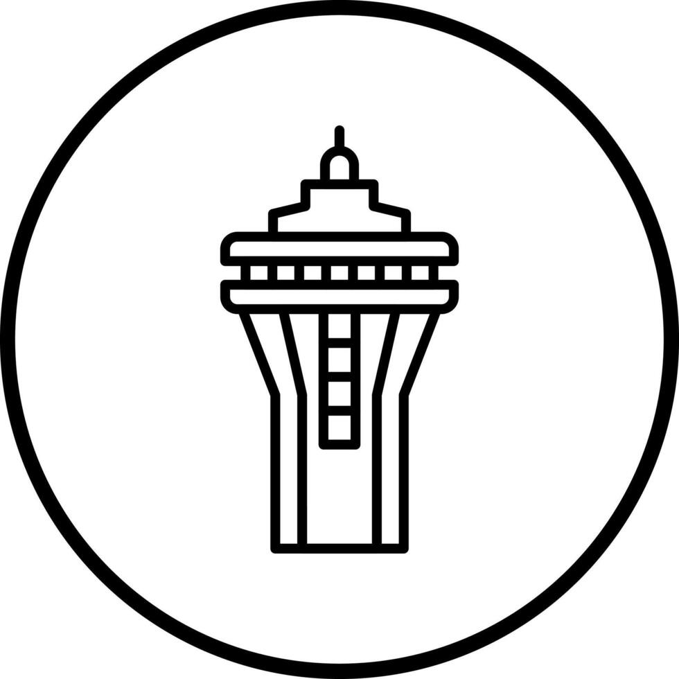 Space Needle Vector Icon Style