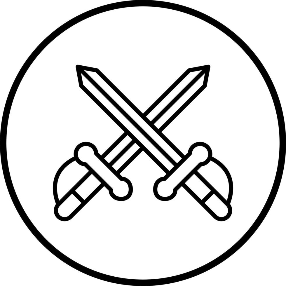 Two Swords Vector Icon Style