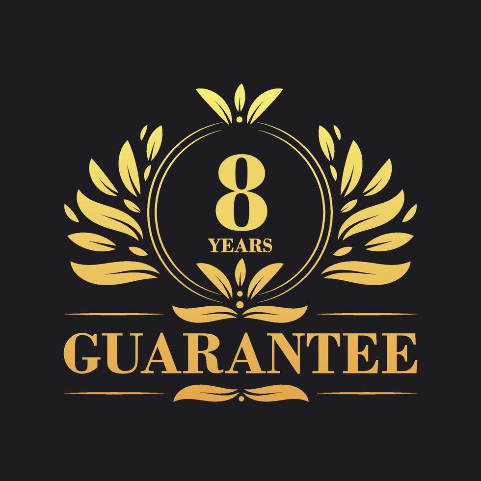 8 Years Guarantee Logo vector,  8 Years Guarantee sign symbol vector