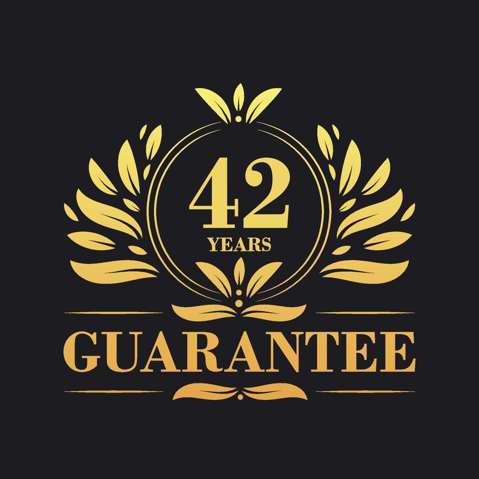 42 Years Guarantee Logo vector,  42 Years Guarantee sign symbol vector