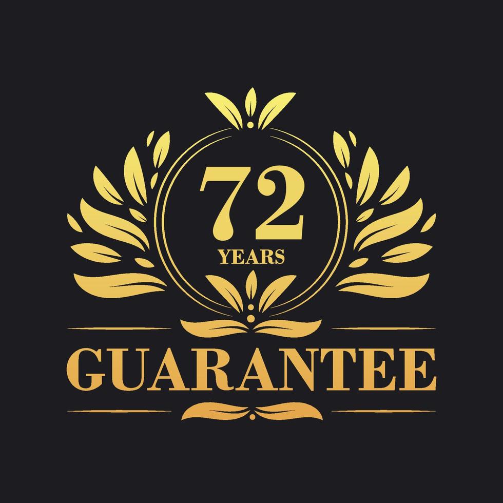 72 Years Guarantee Logo vector,  72 Years Guarantee sign symbol vector