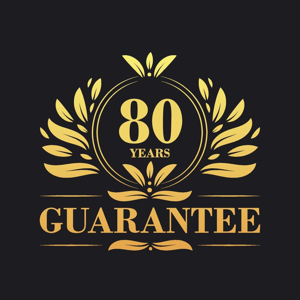 80 Years Guarantee Logo vector,  80 Years Guarantee sign symbol vector