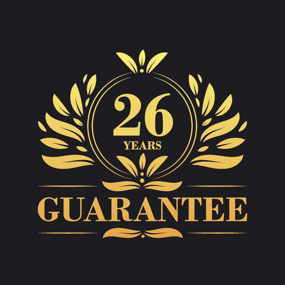 26 Years Guarantee Logo vector,  26 Years Guarantee sign symbol vector