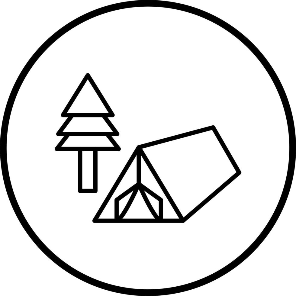 Campground Vector Icon Style