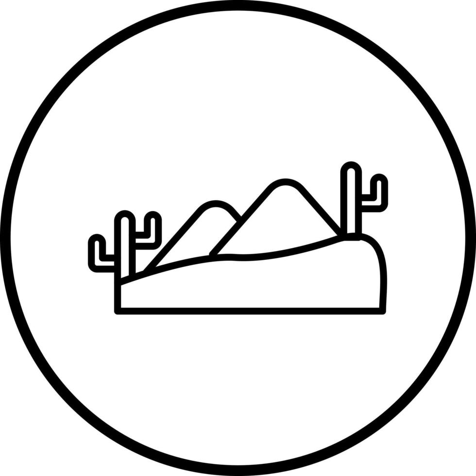 Desierto vector icono estilo