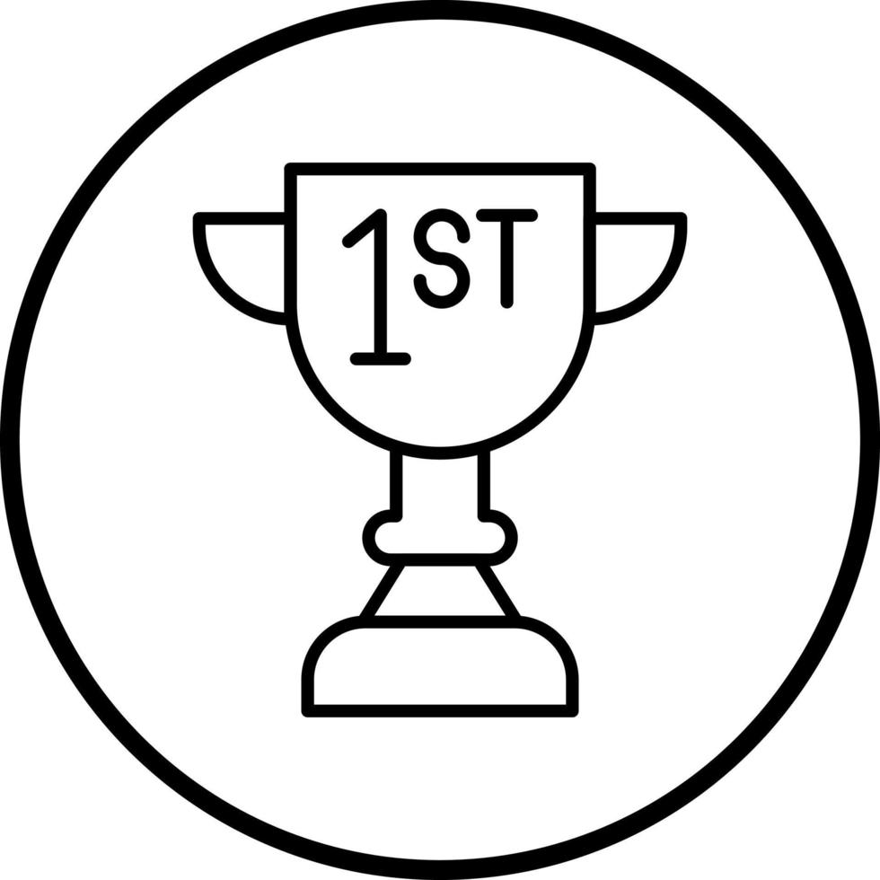 primero premio vector icono estilo