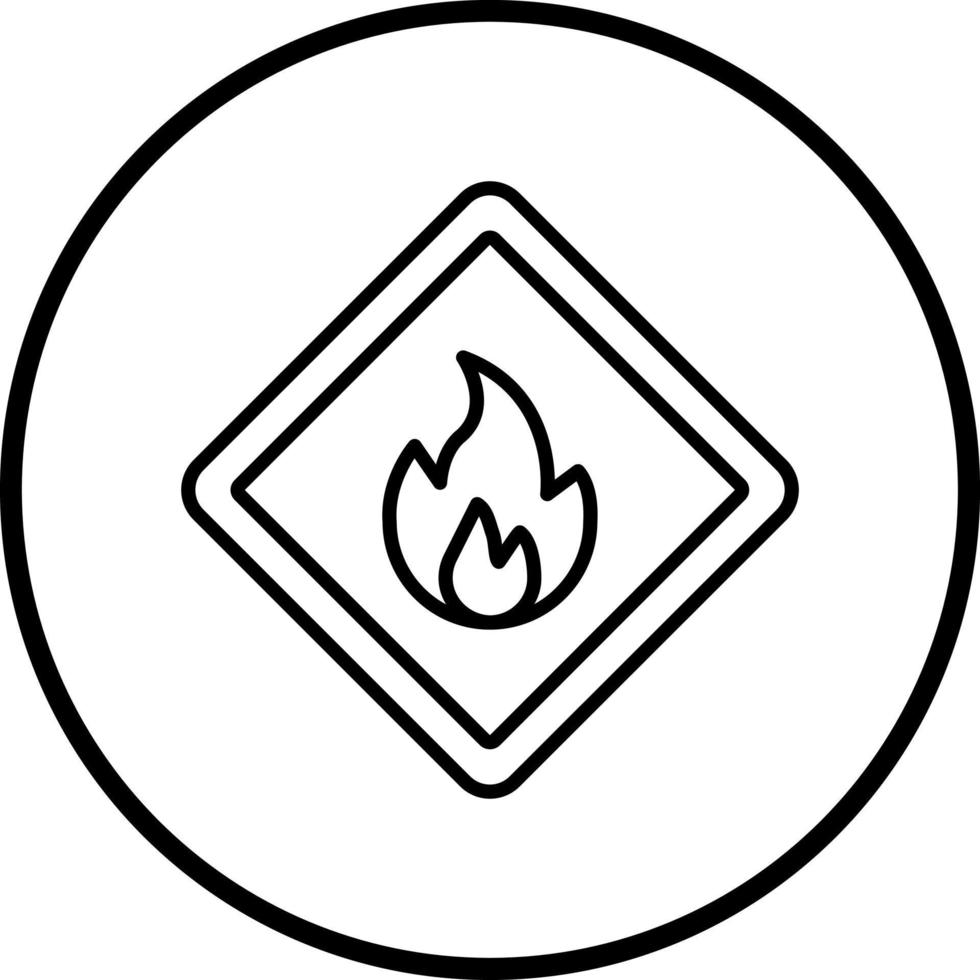Fire Hazard Vector Icon Style